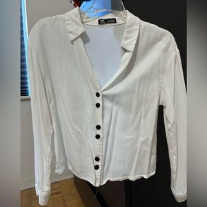 Zara White Blouse XS